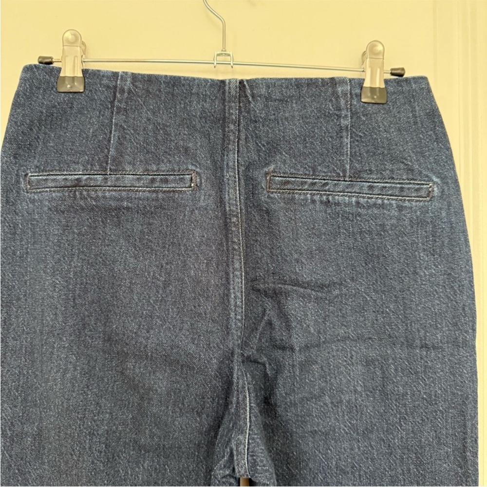 ZARA FRONT POCKET FLARED ANKLE LENGTH JEANS size 6 - Picture 8 of 12